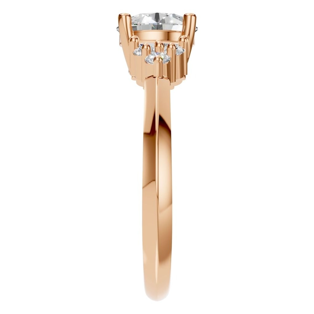 RI-3865 Rose Gold Ring SET - Side View