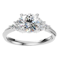 RI-3865 White Gold Ring SET - Front View