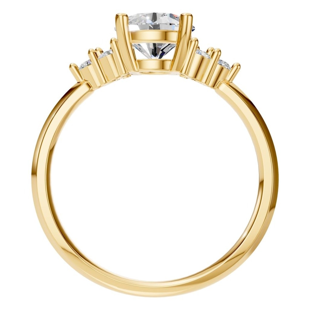 RI-3865 Yellow Gold Ring SET - Top View