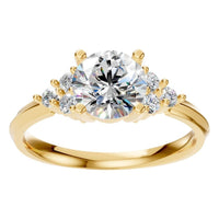 RI-3865 Yellow Gold Ring SET - Front View