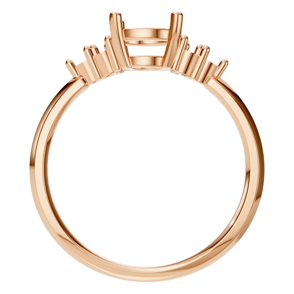 RI-3865 Rose Gold Ring UNSET - Top View
