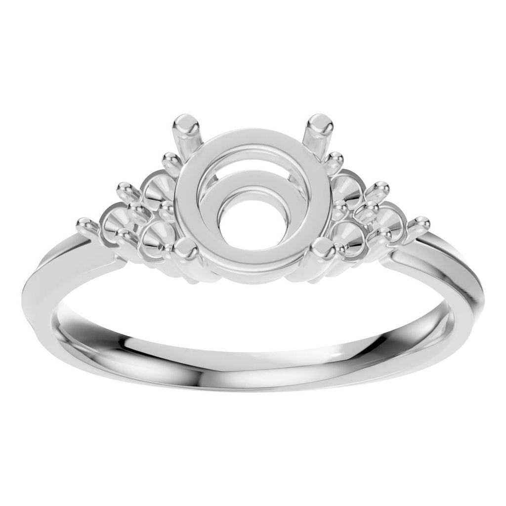 RI-3865 White Gold Ring UNSET - Front View