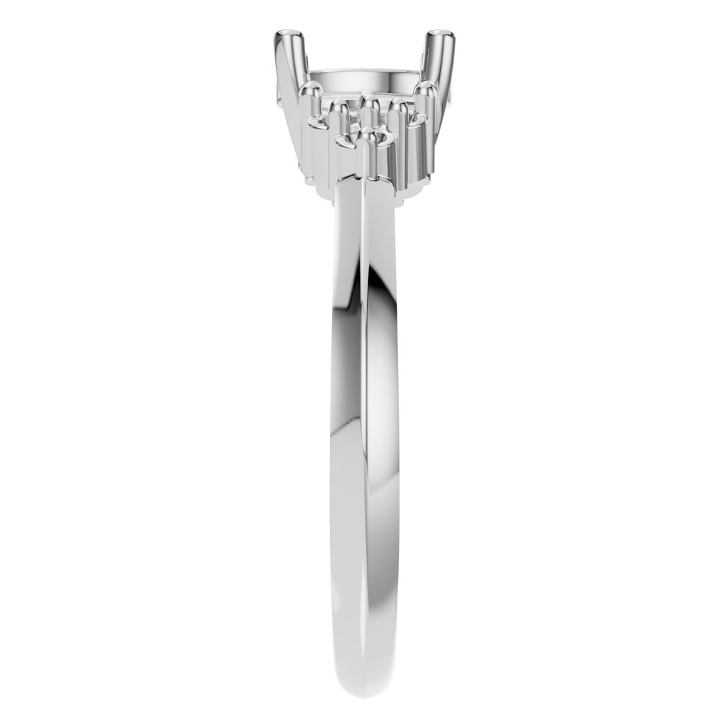 RI-3865 White Gold Ring UNSET - Side View
