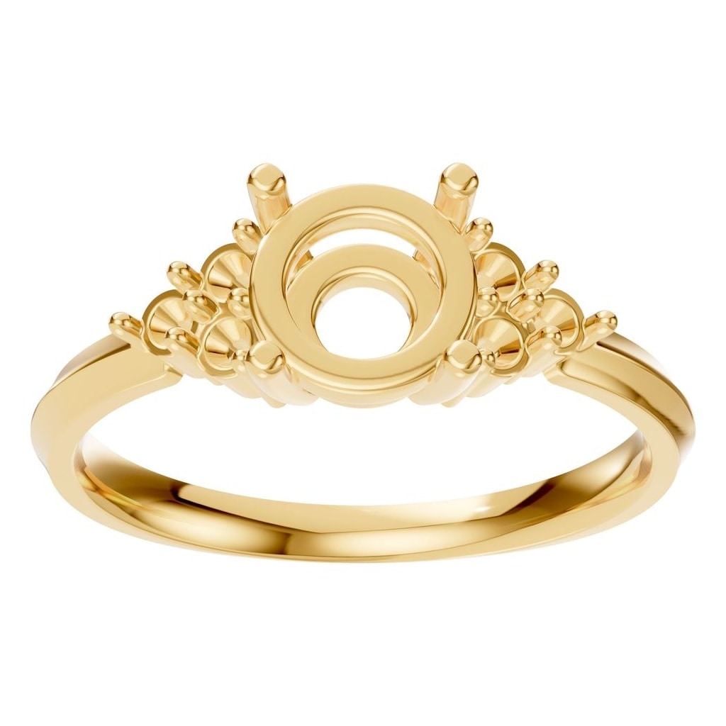 RI-3865 Yellow Gold Ring UNSET - Front View