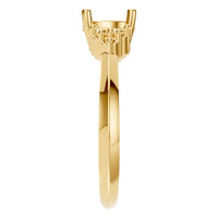 RI-3865 Yellow Gold Ring UNSET - Side View