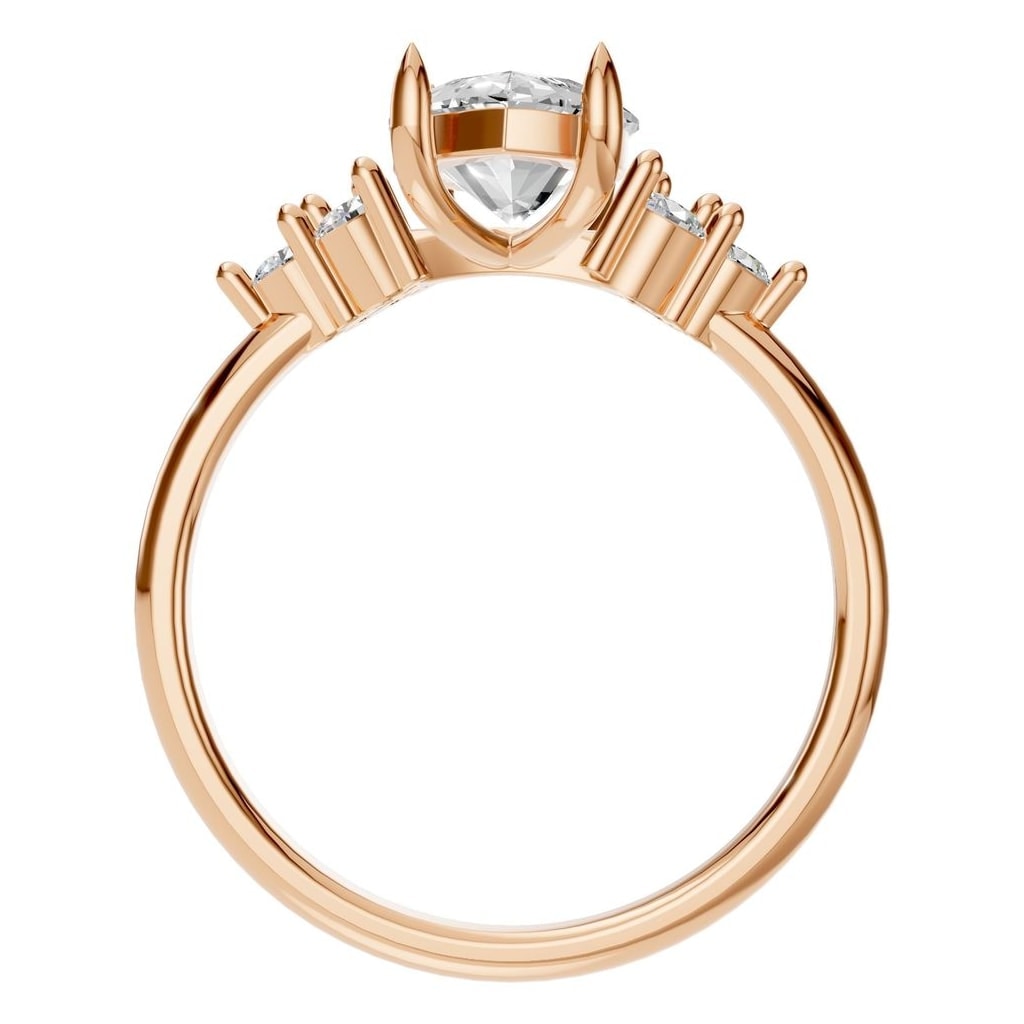 RI-3865 Rose Gold Ring SET - Top View