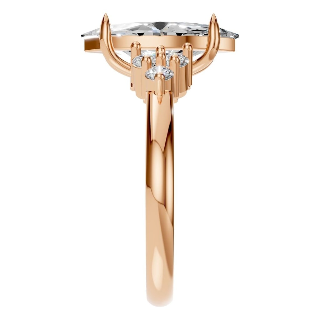 RI-3865 Rose Gold Ring SET - Side View