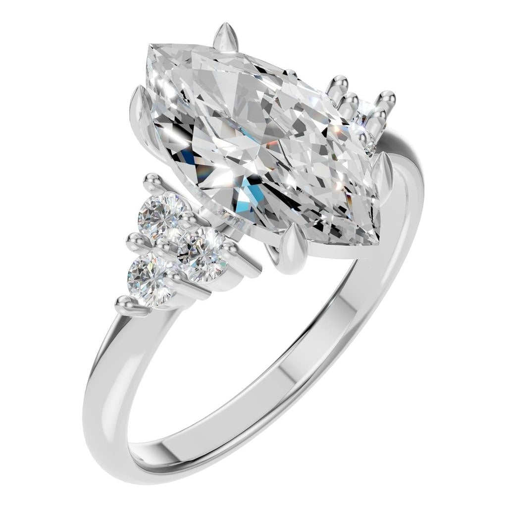 RI-3865 White Gold Ring SET - Main View