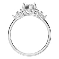RI-3865 White Gold Ring SET - Top View