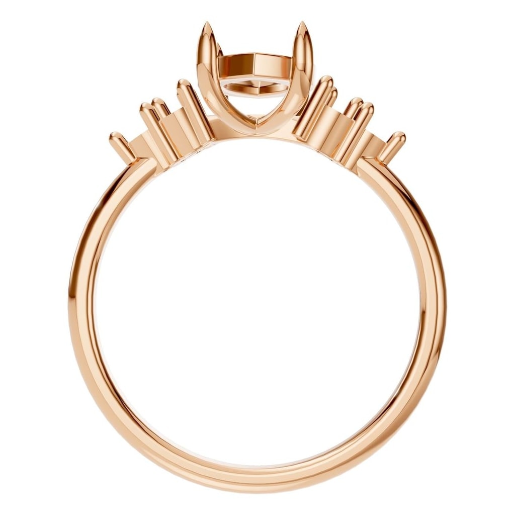 RI-3865 Rose Gold Ring UNSET - Top View