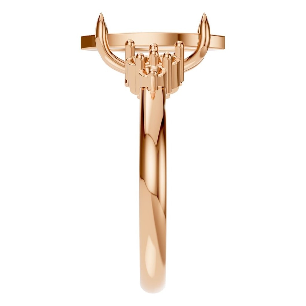 RI-3865 Rose Gold Ring UNSET - Side View