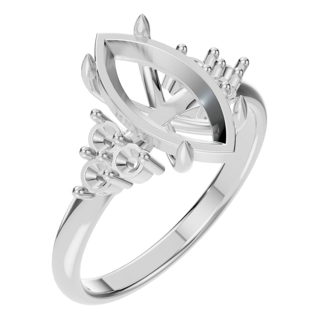 RI-3865 White Gold Ring UNSET - Main View