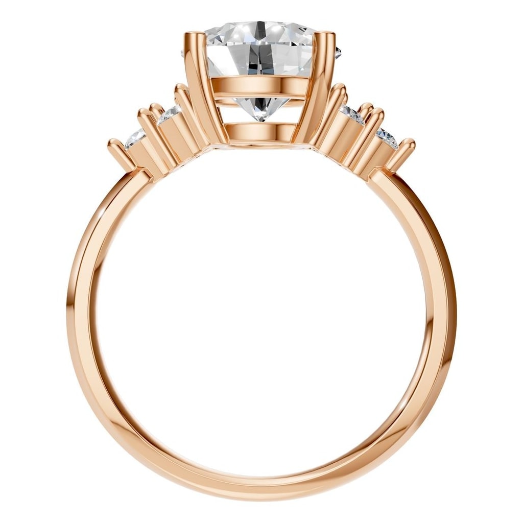 RI-3865 Rose Gold Ring SET - Top View