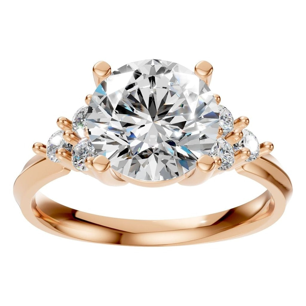 RI-3865 Rose Gold Ring SET - Front View