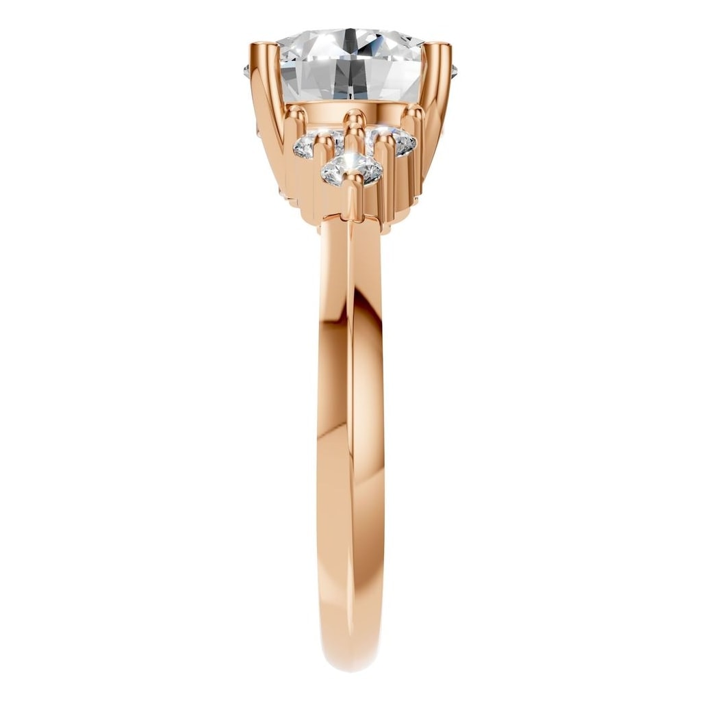 RI-3865 Rose Gold Ring SET - Side View