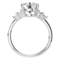 RI-3865 White Gold Ring SET - Top View