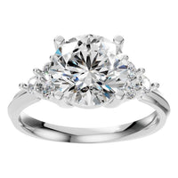 RI-3865 White Gold Ring SET - Front View