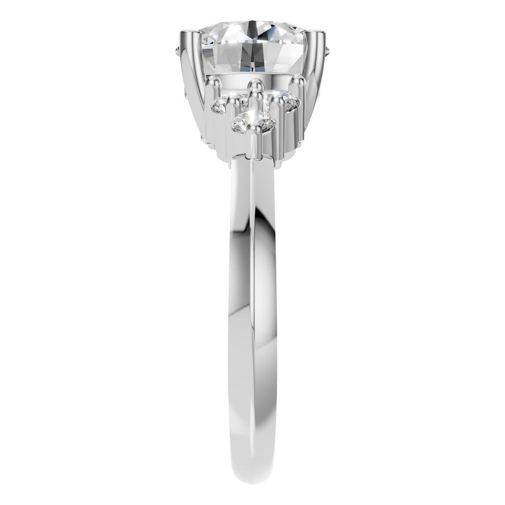 RI-3865 White Gold Ring SET - Side View