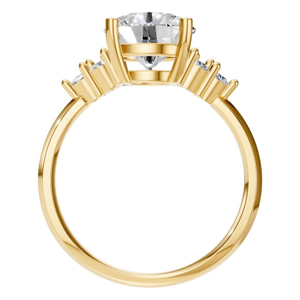 RI-3865 Yellow Gold Ring SET - Top View