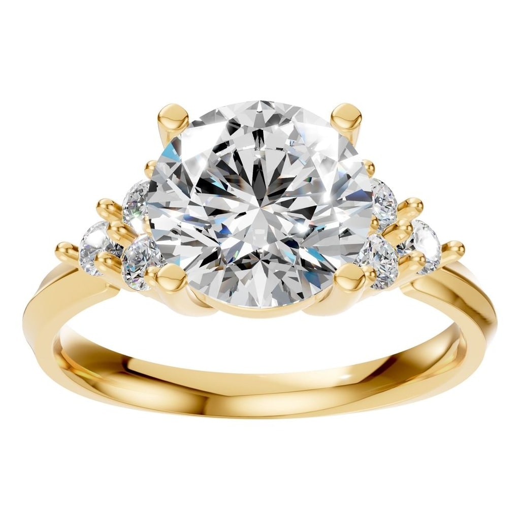 RI-3865 Yellow Gold Ring SET - Front View