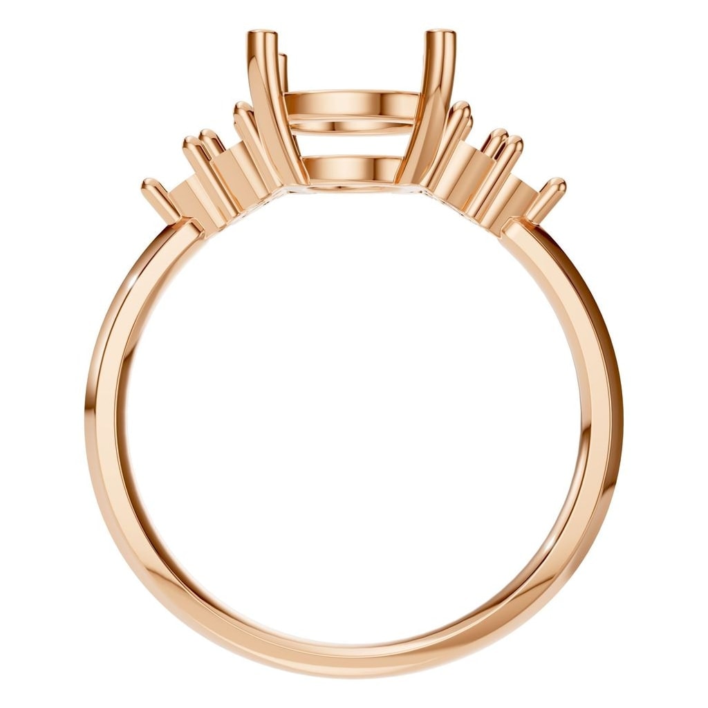 RI-3865 Rose Gold Ring UNSET - Top View