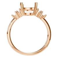 RI-3865 Rose Gold Ring UNSET - Top View