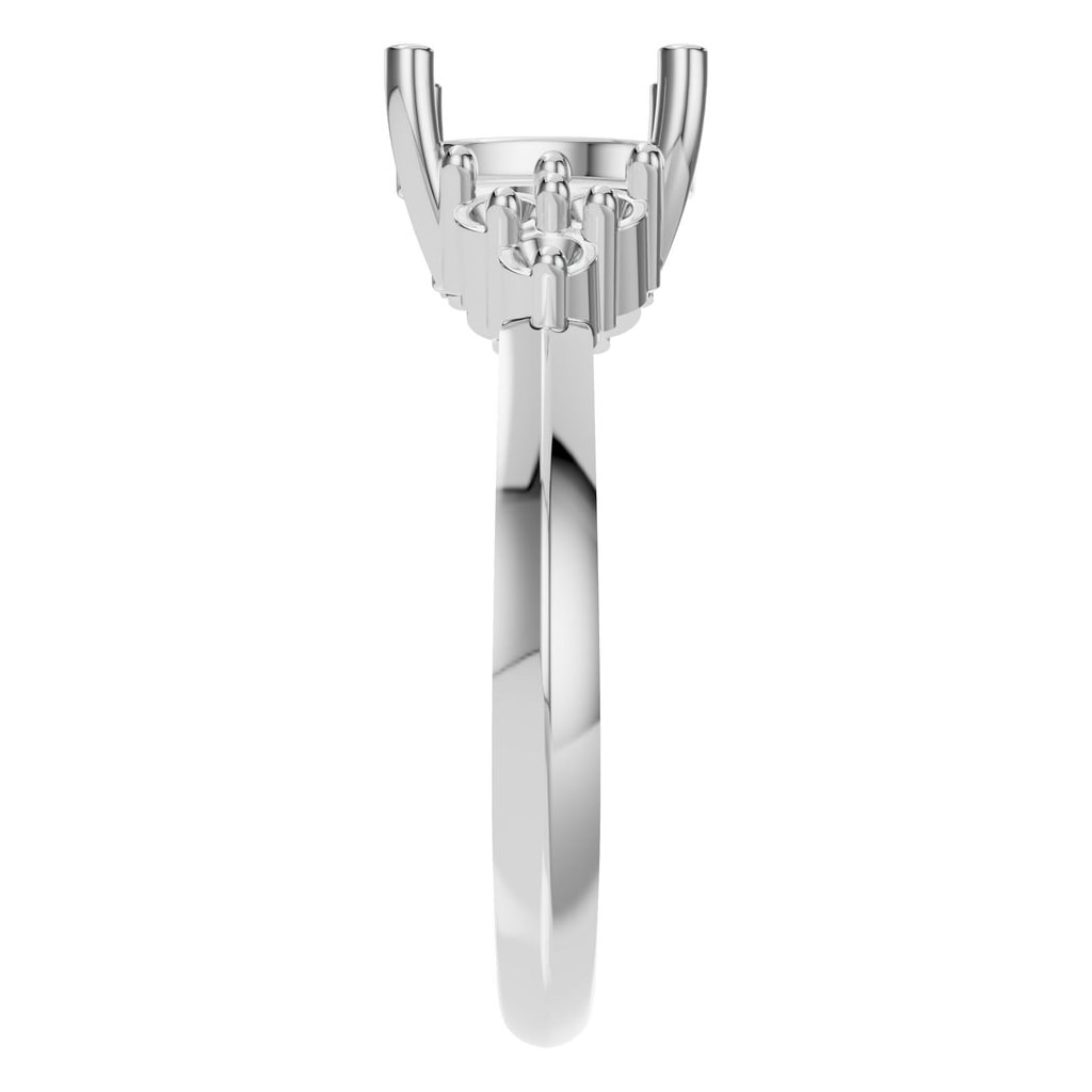 RI-3865 White Gold Ring UNSET - Side View