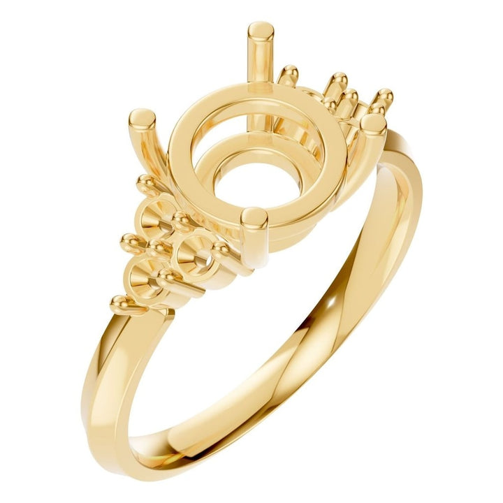 Seven Stone Ring Mounting - Round 8.00mm