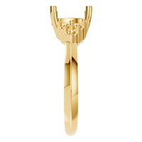 RI-3865 Yellow Gold Ring UNSET - Side View
