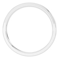RI-4018 White Gold Ring UNSET - Top View