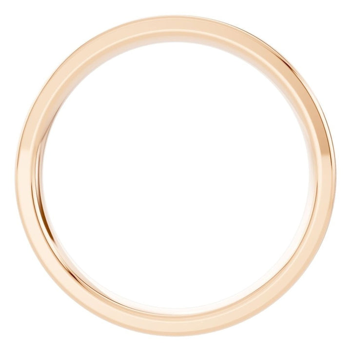 D-Shape Wedding Band - 4mm