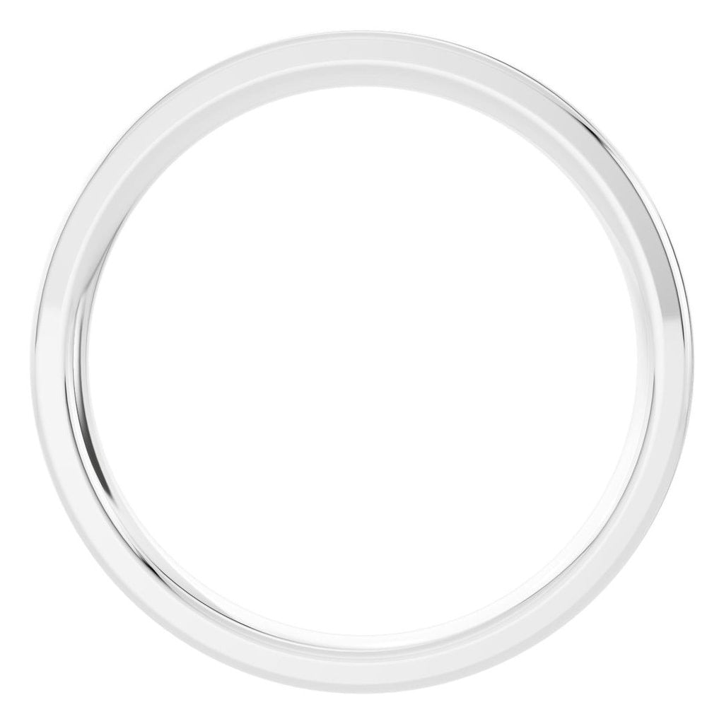 RI-4018 White Gold Ring UNSET - Top View