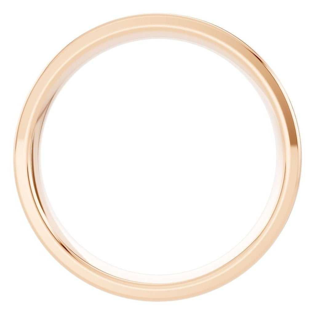 RI-4018 Rose Gold Ring UNSET - Top View