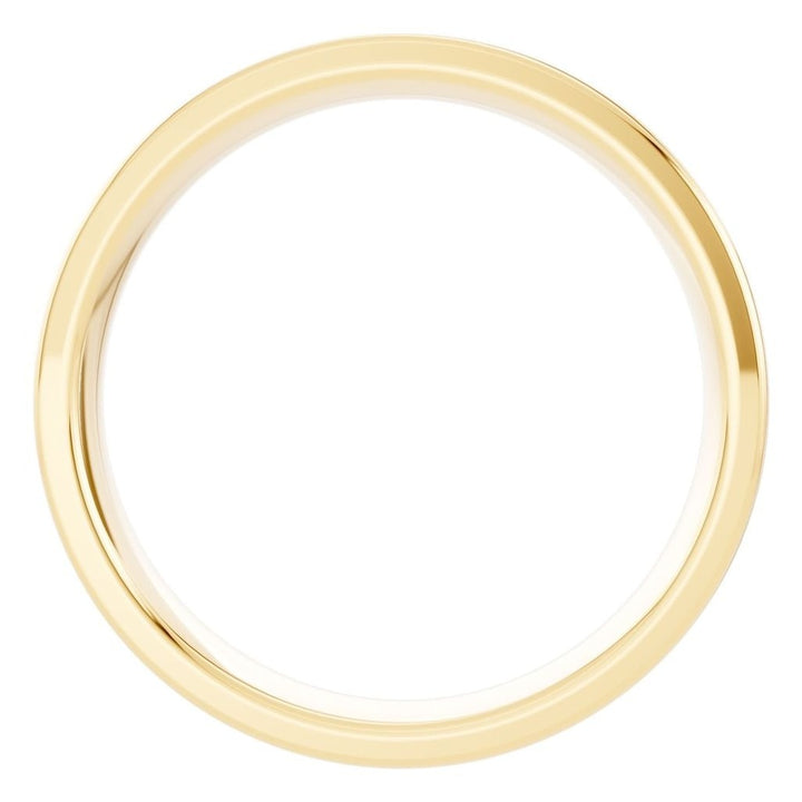 D-Shape Wedding Band - 6mm