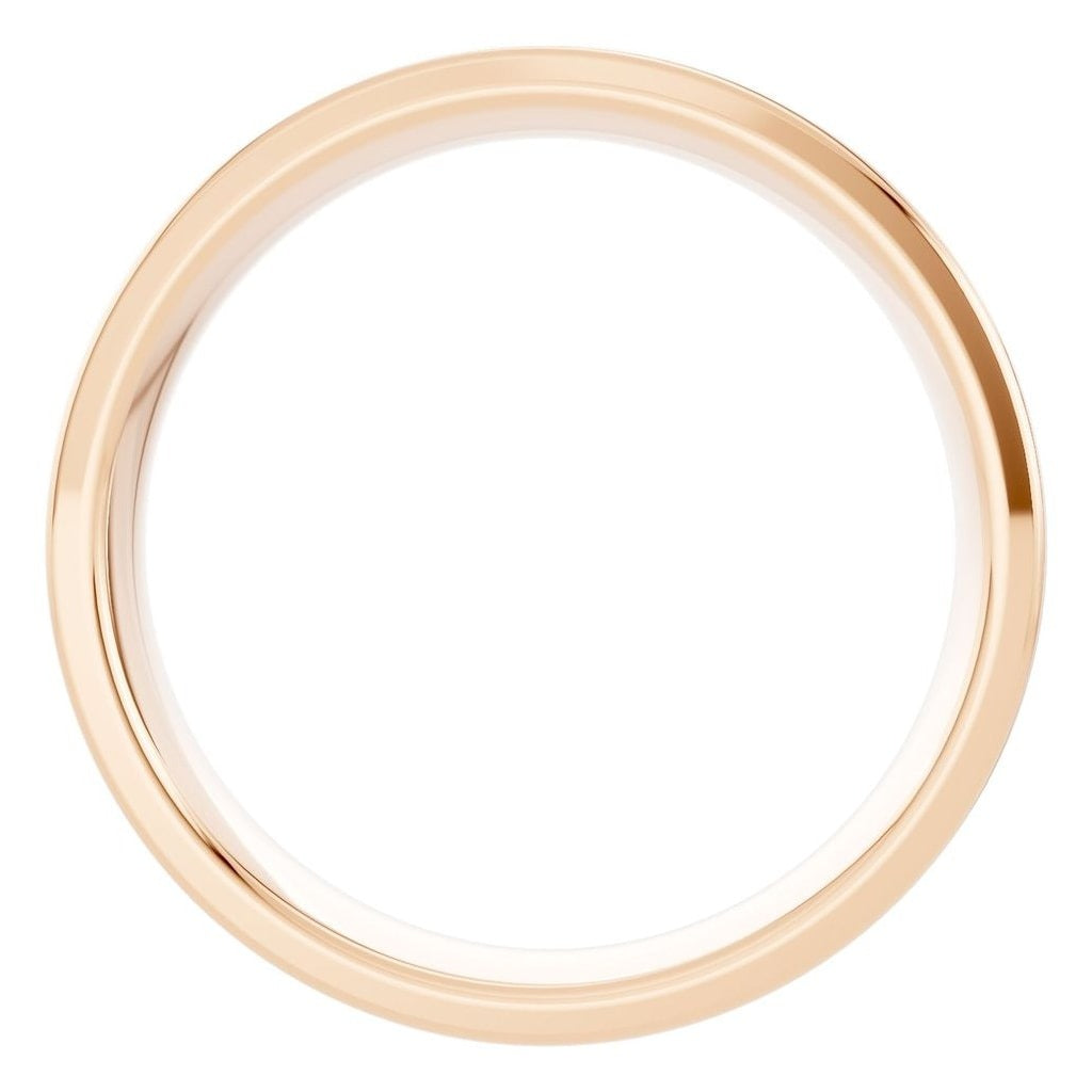 RI-4018 Rose Gold Ring UNSET - Top View