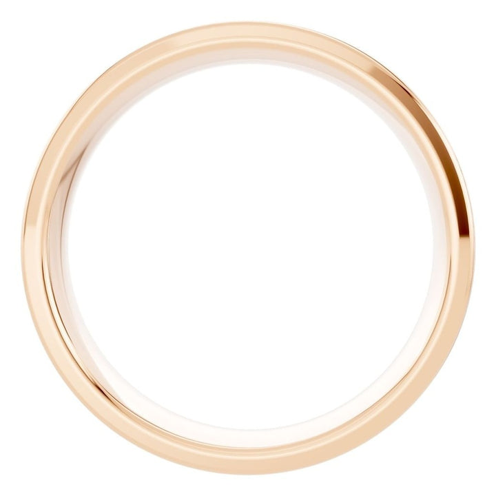 D-Shape Wedding Band - 8mm