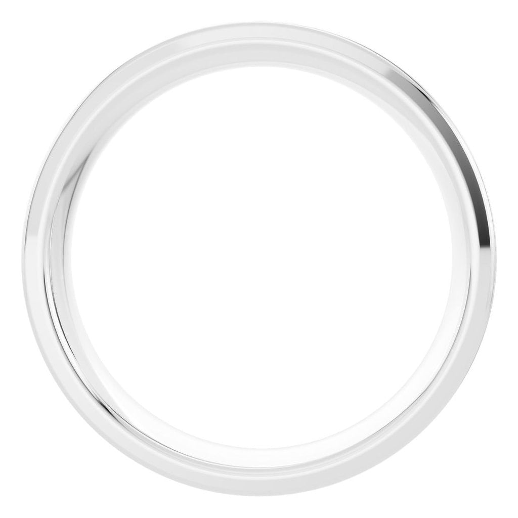 RI-4018 White Gold Ring UNSET - Top View