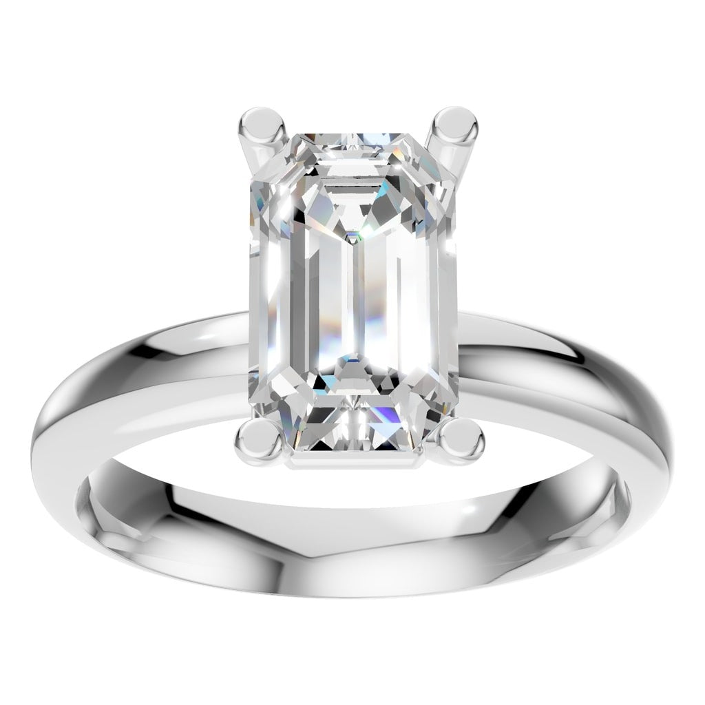 RI-4210 White Gold Ring SET - Front View
