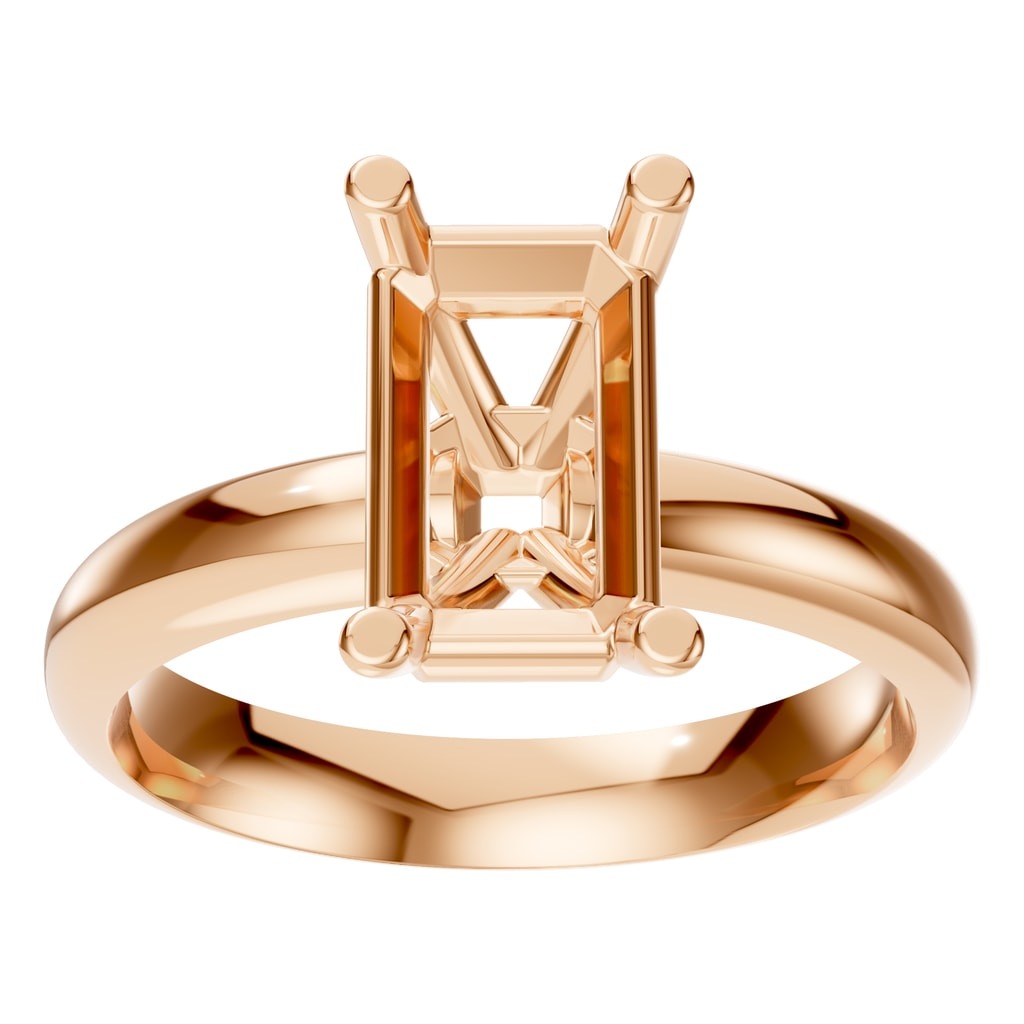 RI-4210 Rose Gold Ring UNSET - Front View