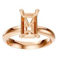 RI-4210 Rose Gold Ring UNSET - Front View