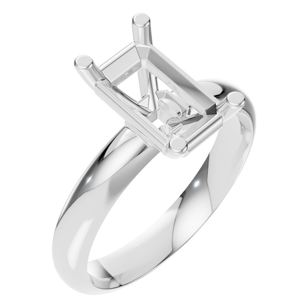 RI-4210 White Gold Ring UNSET - Main View