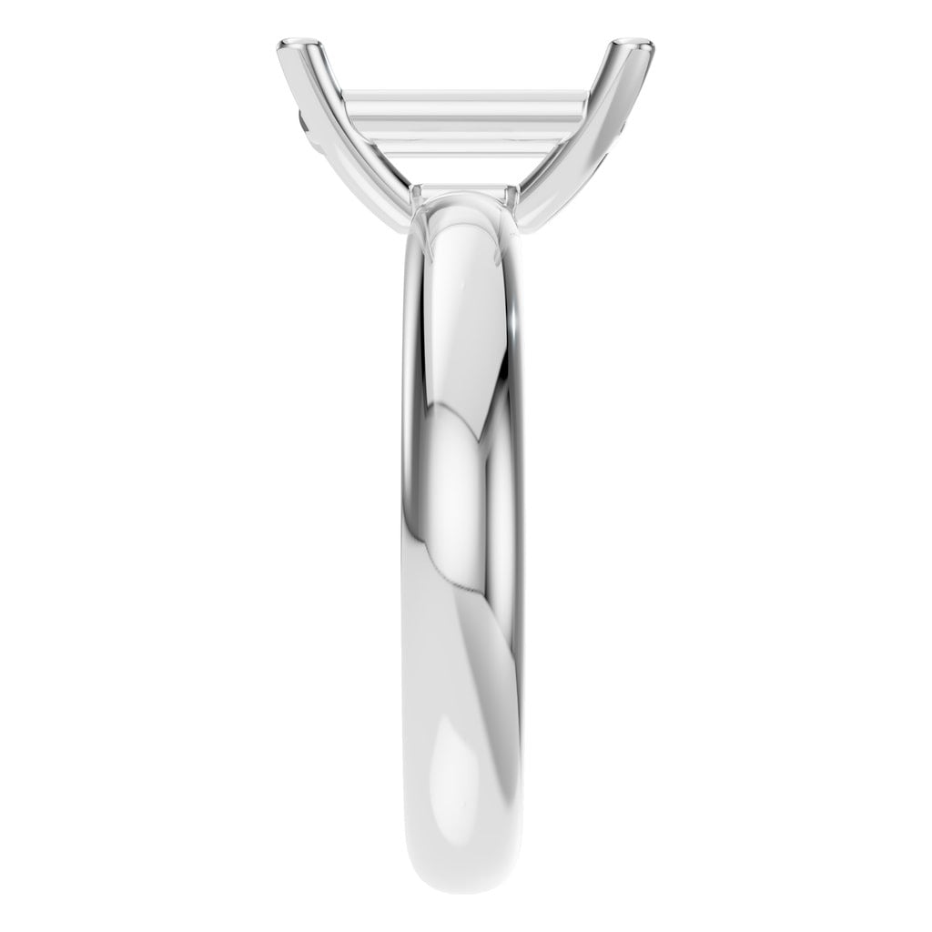 RI-4210 White Gold Ring UNSET - Side View