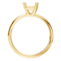 RI-4210 Yellow Gold Ring UNSET - Top View