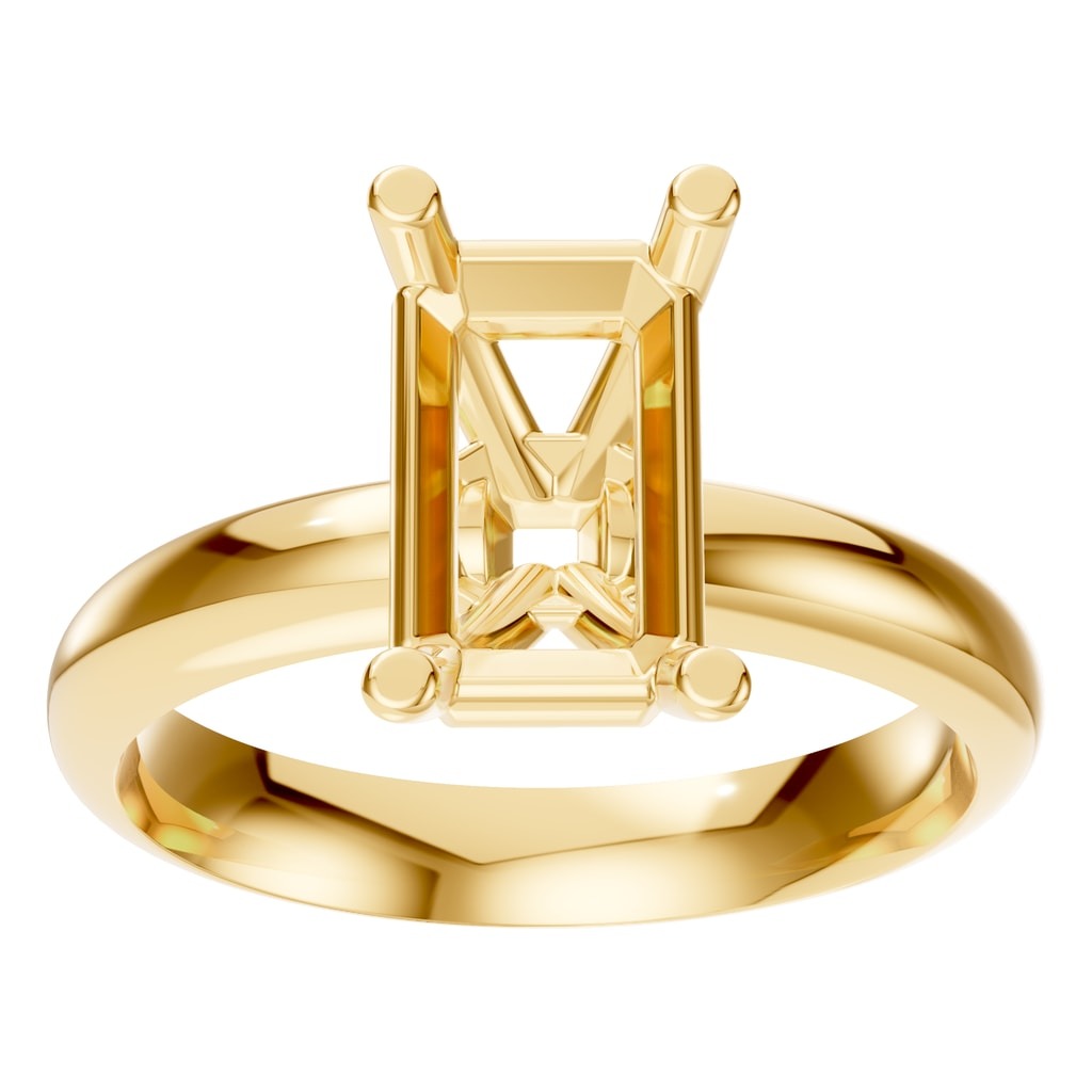 RI-4210 Yellow Gold Ring UNSET - Front View