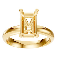 RI-4210 Yellow Gold Ring UNSET - Front View