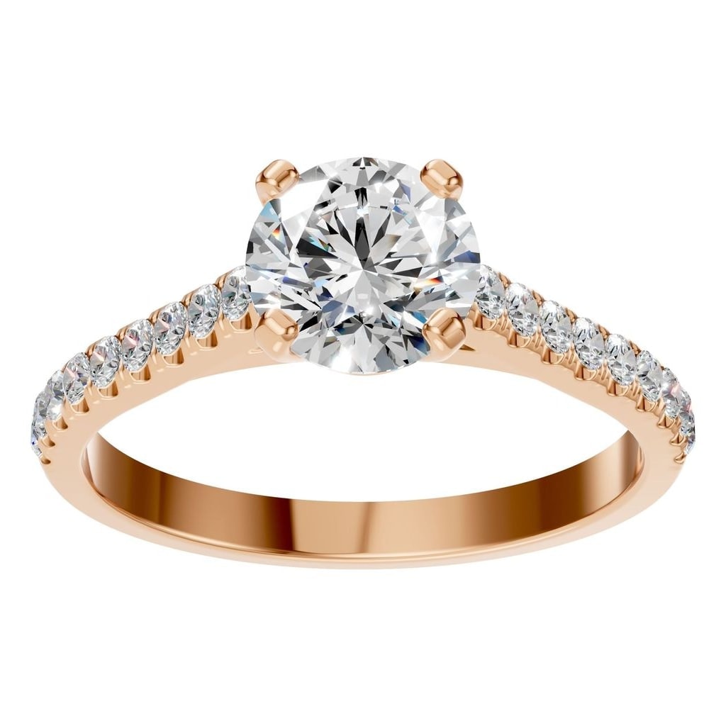 RI-4268 Rose Gold Ring SET - Front View