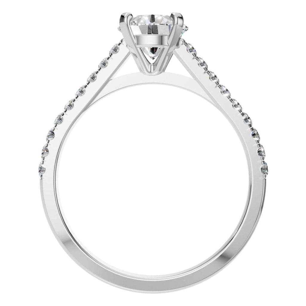 RI-4268 White Gold Ring SET - Top View