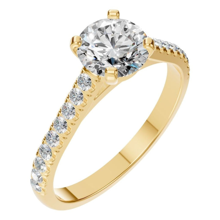 Accented Solitaire Ring Mounting - Round 5.7mm