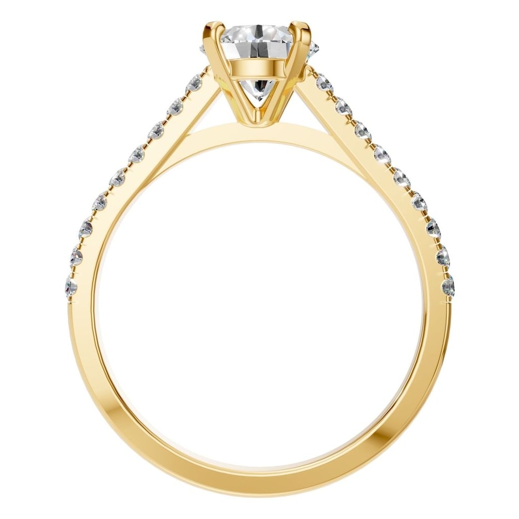 RI-4268 Yellow Gold Ring SET - Top View
