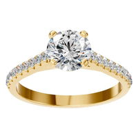 RI-4268 Yellow Gold Ring SET - Front View